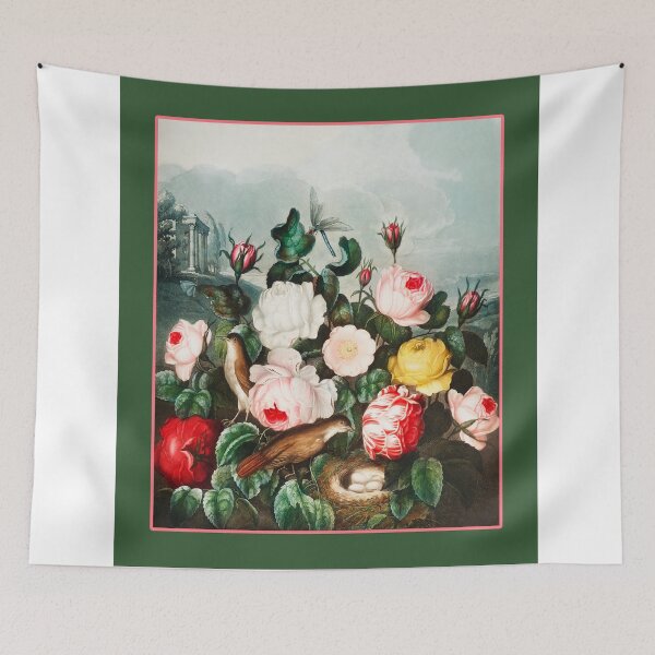 Item preview, Vintage Rose Botanical with Birds Nest designed and sold by Enthusium.