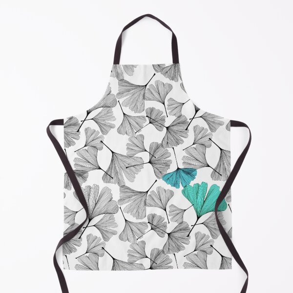 Item preview, Seafoam and blue gingko pattern designed and sold by Shelley Gilbert.