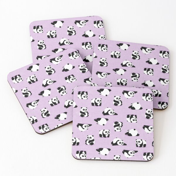 Item preview, Cute pandas on purple designed and sold by littlearrow.