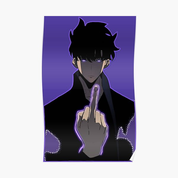 Solo Leveling - Sung Jin Woo Mittelfinger Poster