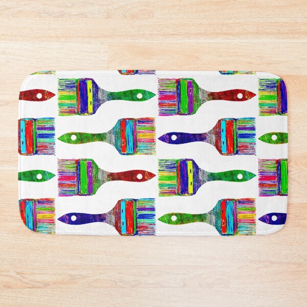 Item preview, Brush Life - linocut design and print with colored pencil designed and sold by PixelPalmer.