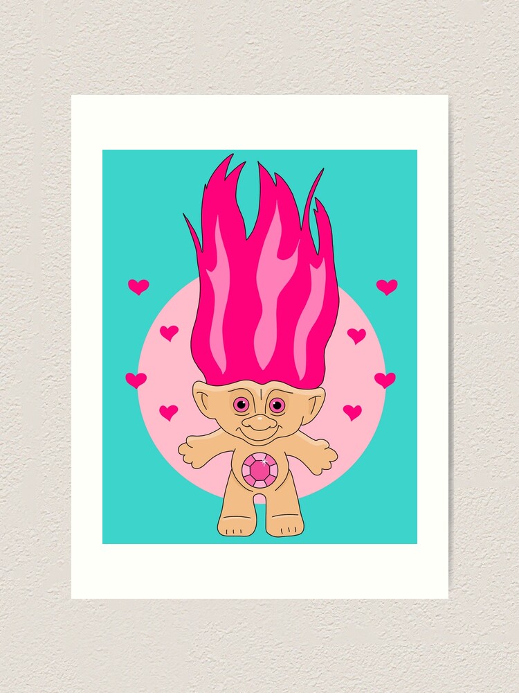 90s Troll Doll Art Print For Sale By Ashlipizazz Redbubble 