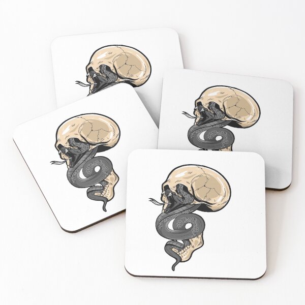 Item preview, Skull with a snake designed and sold by Tulangrusuck.