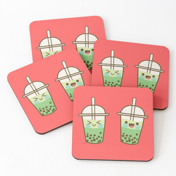 Aperçu de l'œuvre Kawaii Boba Avocado Boobies Happy Faces créée et vendue par hyggekrog.