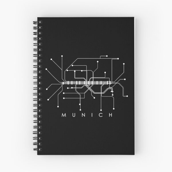 Item preview, Munich Subway Map - Monochromatic - White on Black designed and sold by Aciu.