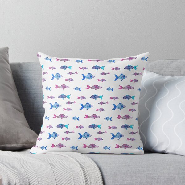 Ugly fish Throw Pillow