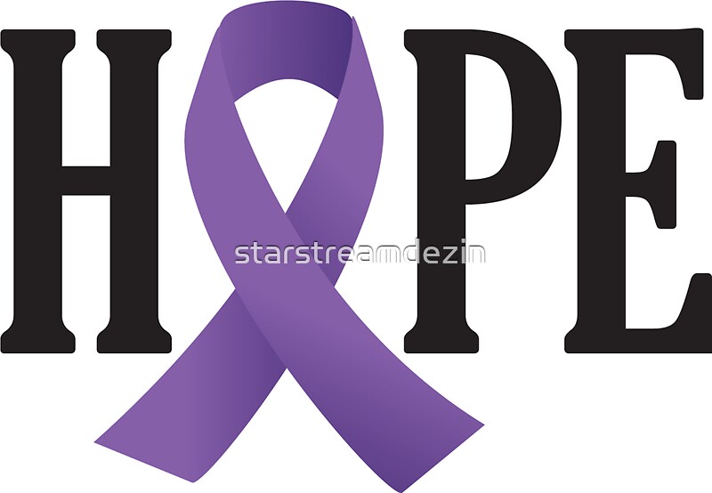 "Purple Ribbon Hope" Stickers by starstreamdezin Redbubble