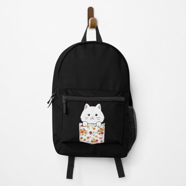 Item preview, Cat In Pocket Faux Pocket Amantes de los gatitos lindos con flores designed and sold by Ginger217.