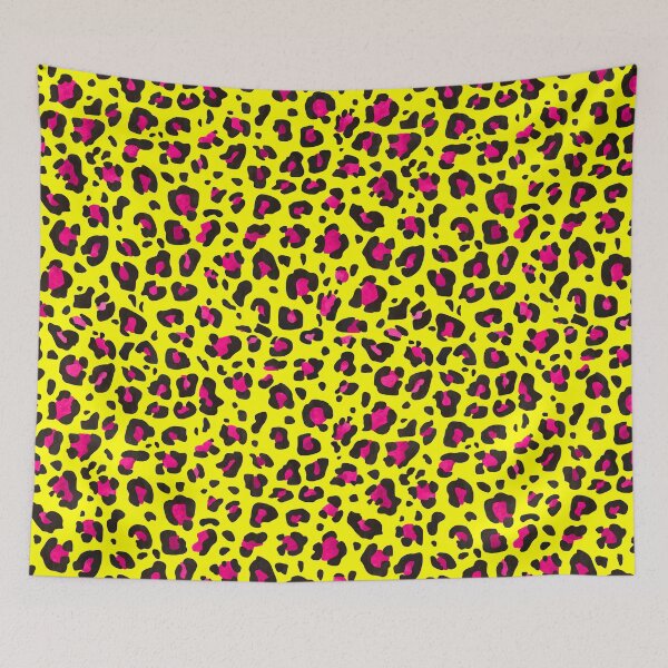 Item preview, Yellow, Bright Pink, and Black Leopard Print designed and sold by Bumblefuzzies.