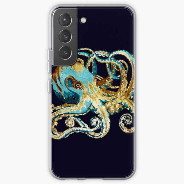 Octopus - Texturized Metallic Design Samsung Galaxy Soft Case