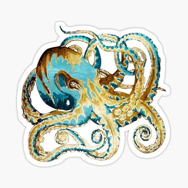 Item preview, Octopus - Texturized Metallic Design designed and sold by JackMoreh.