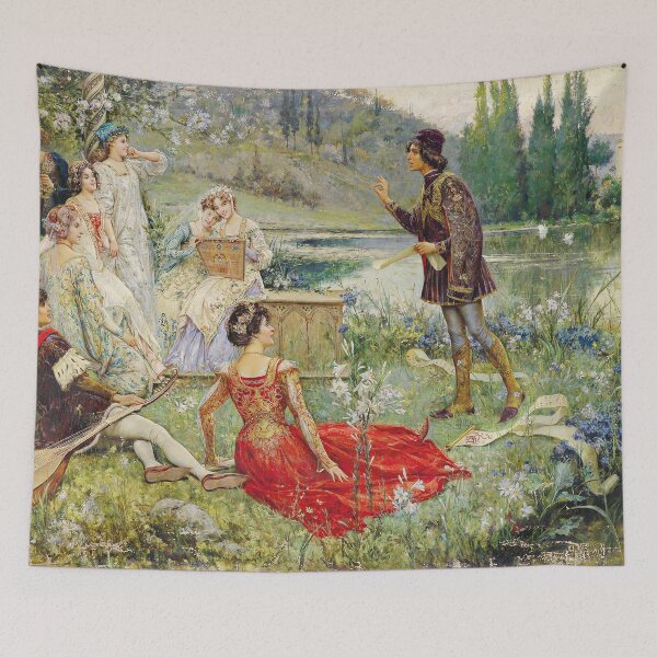Item preview, Scene of the Narration of the Decameron - Salvatore Postiglione designed and sold by brushandframes.