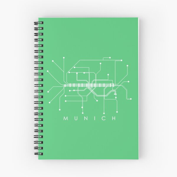 Item preview, Munich Subway Map Monochromatic - Vintage 50s Green with White Print designed and sold by Aciu.