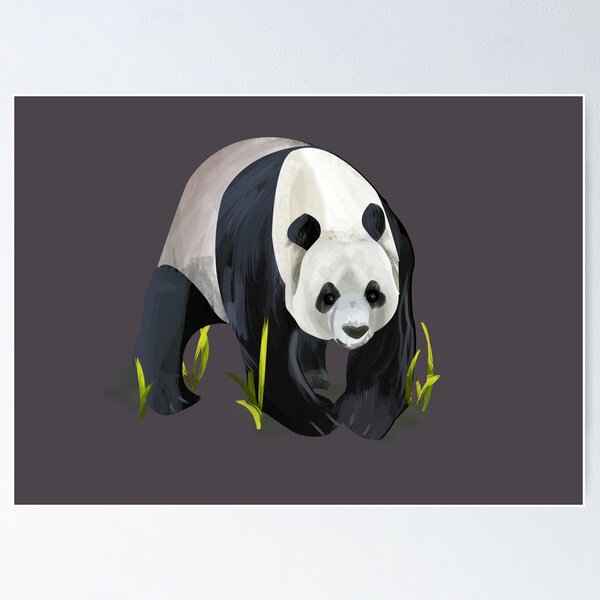 Portrait Panda Bear Wild Animal Realistic Stock Illustration 603128978