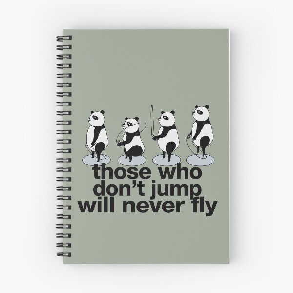 Item preview, panda bear with jump rope doing skips and crossfit saying "those who don’t jump will never fly" designed and sold by TrueType.