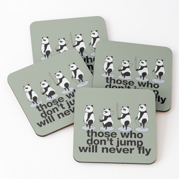 Item preview, panda bear with jump rope doing skips and crossfit saying "those who don’t jump will never fly" designed and sold by TrueType.