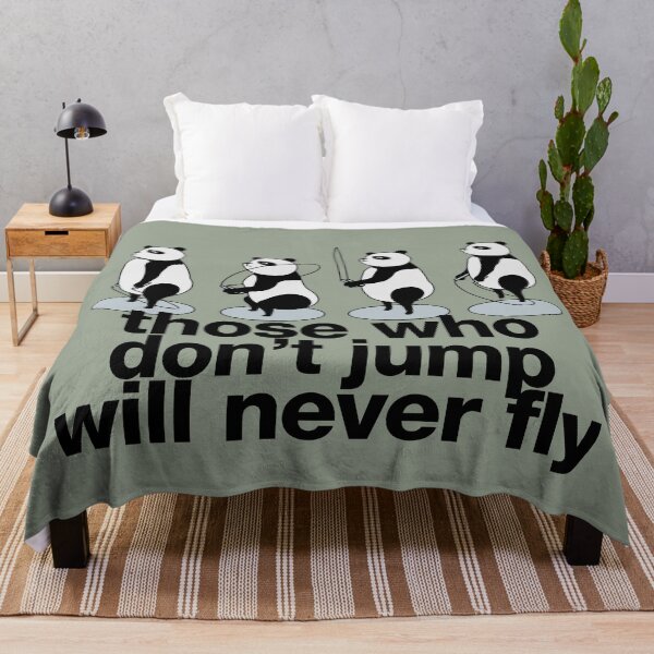 Item preview, panda bear with jump rope doing skips and crossfit saying "those who don’t jump will never fly" designed and sold by TrueType.