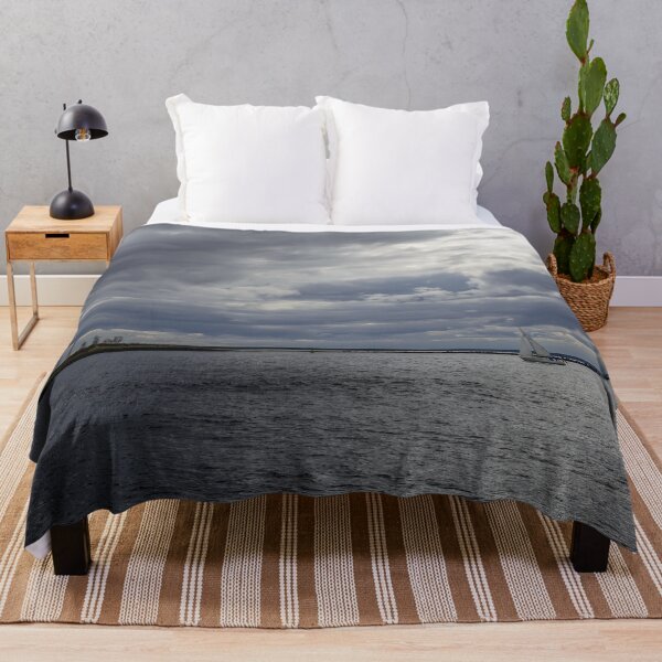 Item preview, White sailboat and stripped lighthouse in Baltic sea designed and sold by lena-maximova.