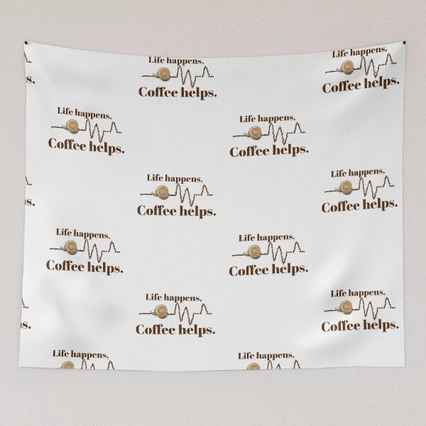 Item preview, Life happens, Coffee helps.  designed and sold by LadyBee86.