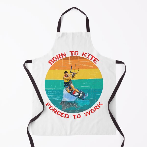 Item preview, Born To Kite Forced To Work Sunset Retro Distressed White Background designed and sold by KeysTreasures.