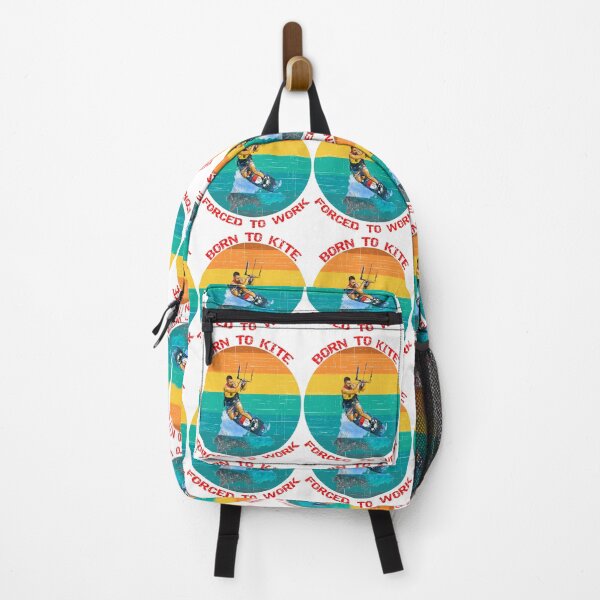 Item preview, Born To Kite Forced To Work Sunset Retro Distressed White Background designed and sold by KeysTreasures.