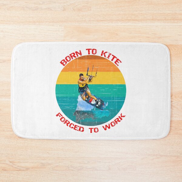 Item preview, Born To Kite Forced To Work Sunset Retro Distressed White Background designed and sold by KeysTreasures.