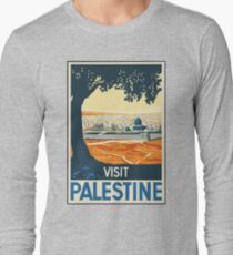 Vintage Travel Poster Visit Palestine Long Sleeve T-Shirt