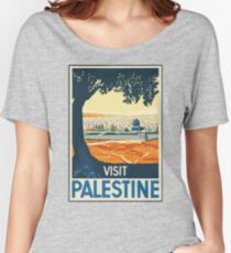Vintage Travel Poster Visit Palestine Women's Relaxed Fit T-Shirt