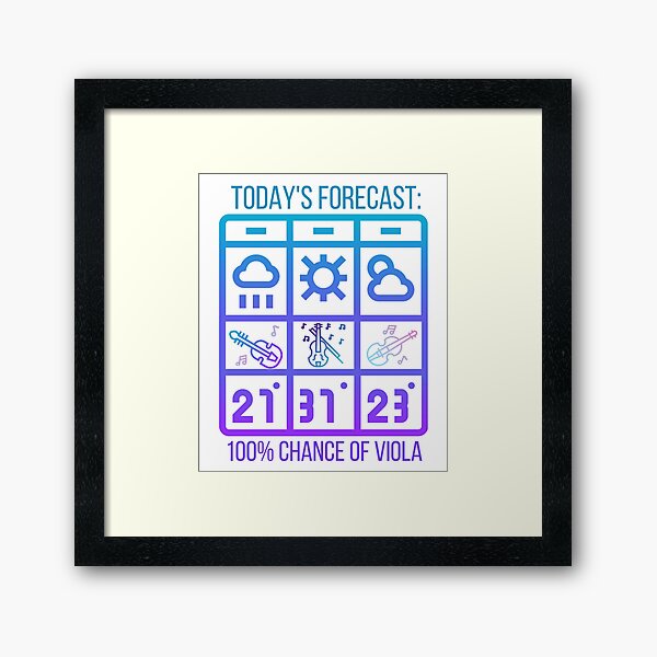 Viola Weather Forecast Ombre design Framed Art Print