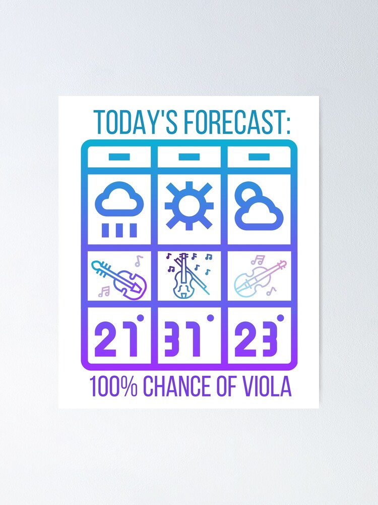 "Viola Weather Forecast Ombre design" Poster for Sale by ViolinJudy