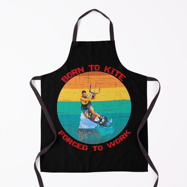 Item preview, Born To Kite Forced To Work Sunset Retro Distressed Black Background designed and sold by KeysTreasures.
