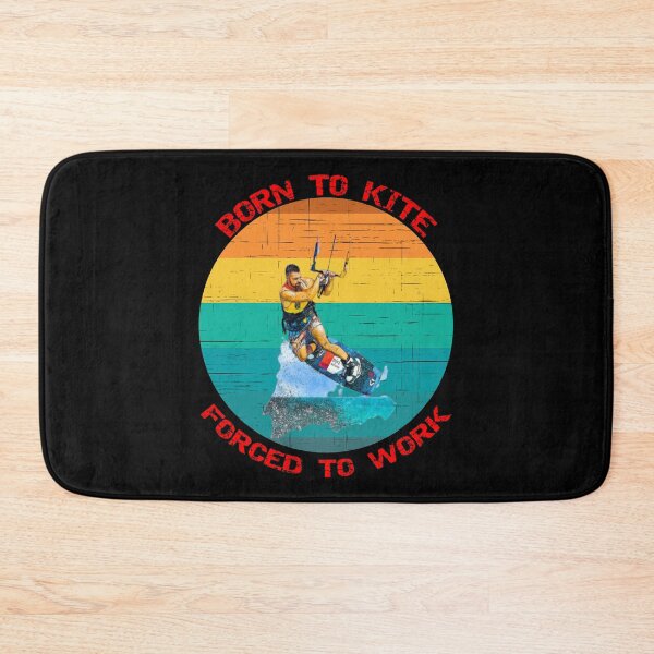 Item preview, Born To Kite Forced To Work Sunset Retro Distressed Black Background designed and sold by KeysTreasures.