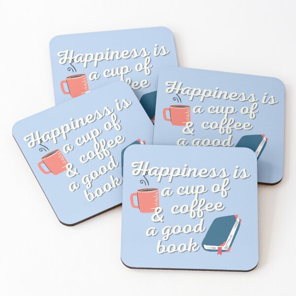 Item preview, Happiness is a cup of coffee & a good book designed and sold by Angie Fuentes.