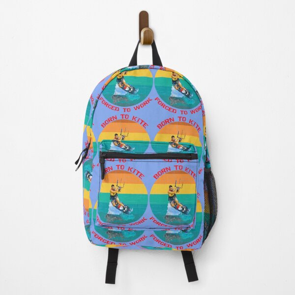 Item preview, Born To Kite Forced To Work Sunset Retro Distressed Blue Background designed and sold by KeysTreasures.