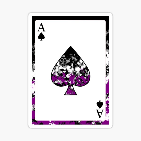 Ace of Spades - Asexual / Demisexual Pride Sticker