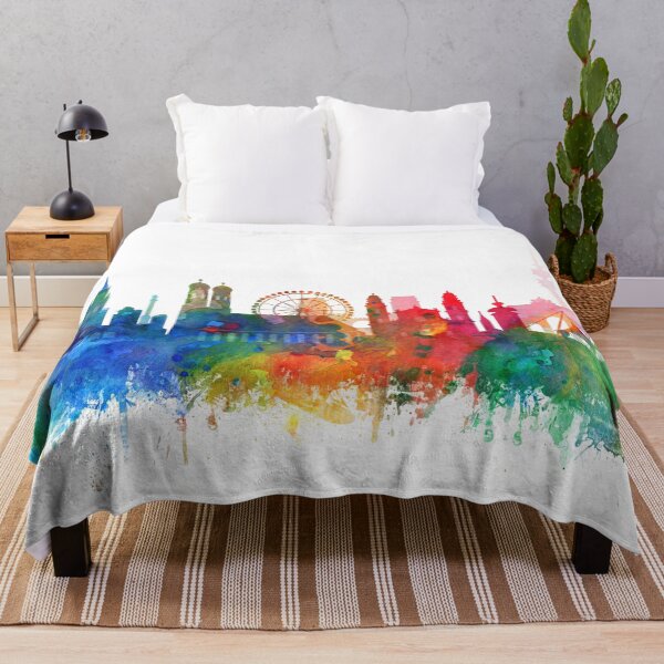 Item preview, Munich Skyline Watercolor by Zouzounio Art designed and sold by zouzounioart.