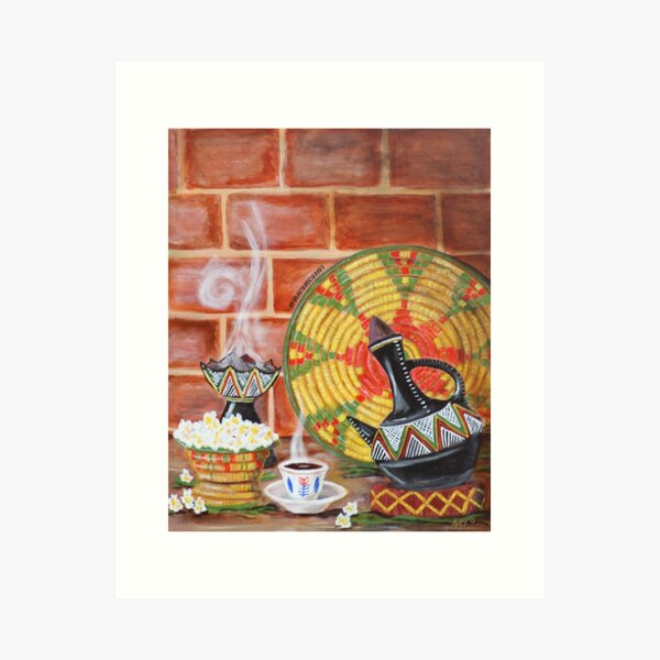 Jebena Canvas Art Coffee Mug Print Coffee Digital Art Print JEBENA COFFEE PRINT Coffee Mug Jebena Coffee Art Eritrean Jebena Print
