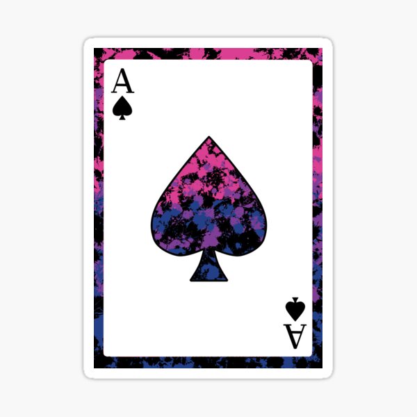 Ace of Spades - Bisexual Pride Sticker