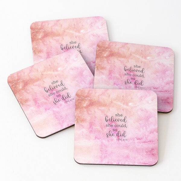 Item preview, Phil 4:13 She Believed She Could - Rose Gold Color designed and sold by amazingjoy.