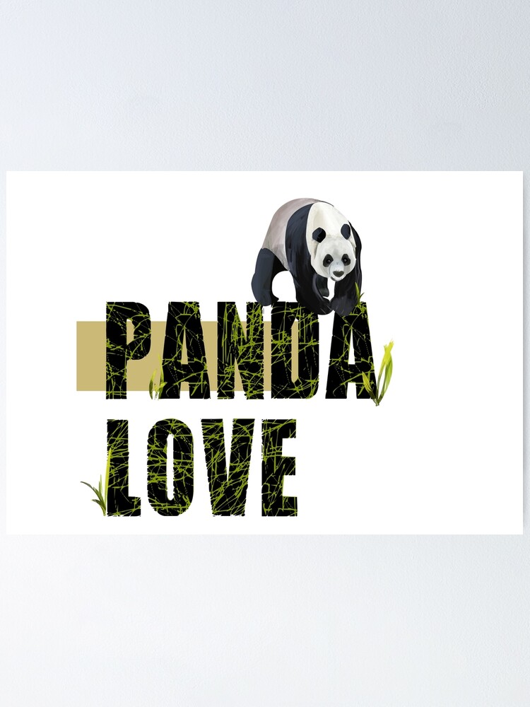Cute Panda Bear Panda Love For Panda Lovers Caroline Laursen Original Poster For Sale By 