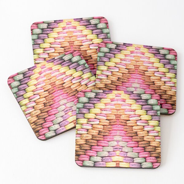 Item preview, Macarons Tower stripes Pastry Pattern Rainbow Pastel Pop designed and sold by Jolly-Yosei.