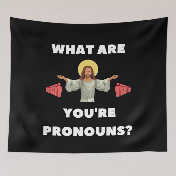 Item preview, Woke Jesus Gender Pronouns designed and sold by Flirt-Teez.