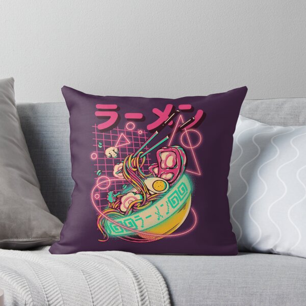 Item preview, Retro Ramen - Retrowave Ramen con elementos geométricos de neón, Udon Noodles Metaverse Cyberpunk Vaporwave synth 80s 90s webcore estilo de juego digital Merch designed and sold by Any Color Designs.