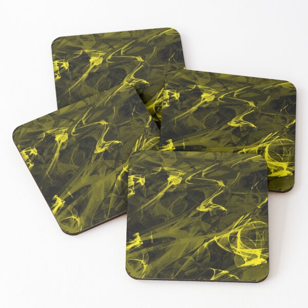 Item preview,  Electrifying yellow visual abstract art designed and sold by ByPeachyDesigns.