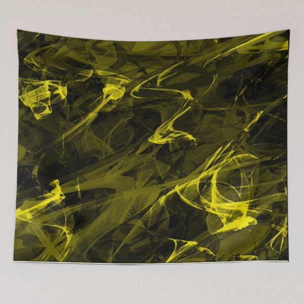 Item preview,  Electrifying yellow visual abstract art designed and sold by ByPeachyDesigns.