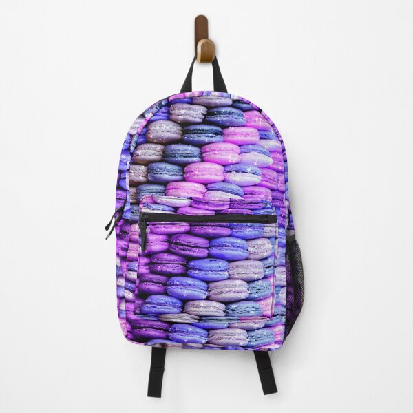 Item preview, Macarons Tower stripes Pastry Pattern Galaxy Blue Purple designed and sold by Jolly-Yosei.