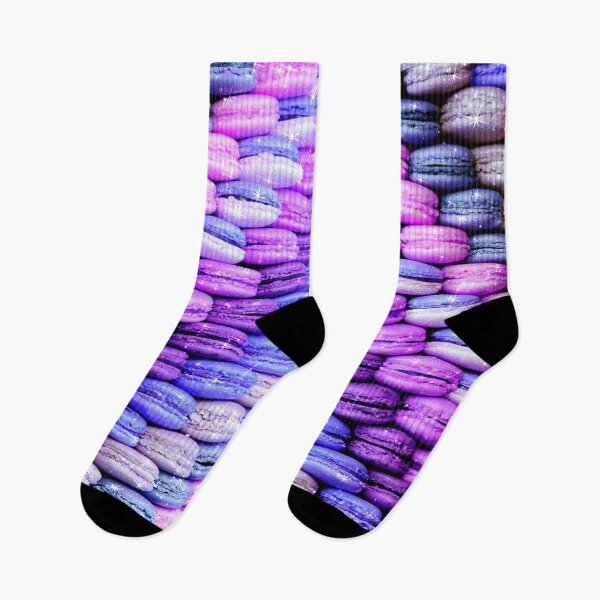 Item preview, Macarons Tower stripes Pastry Pattern Galaxy Blue Purple designed and sold by Jolly-Yosei.