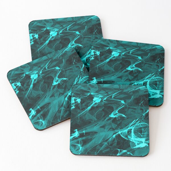 Item preview, Electrifying light blue visual abstract art designed and sold by ByPeachyDesigns.