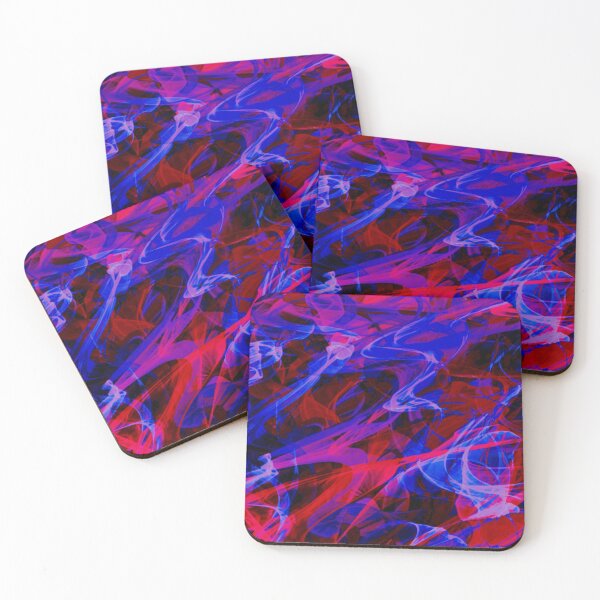 Item preview, Icy blue and lava red abstract art designed and sold by ByPeachyDesigns.
