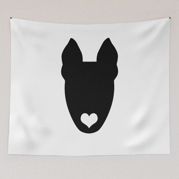 Item preview, funny bull terrier face heart dog  designed and sold by alaechamlal.
